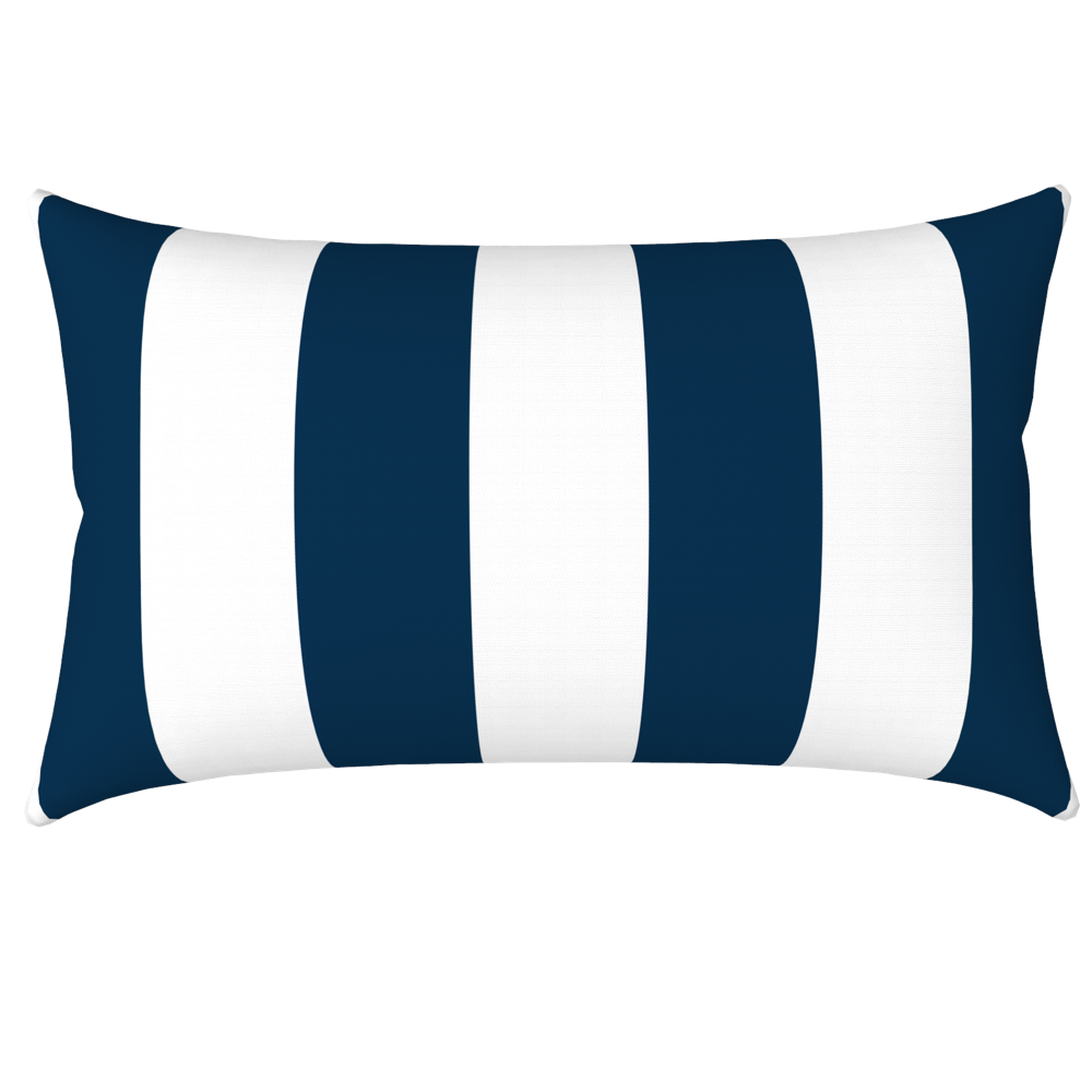  WATERPROOF CUSHION STRIPED NAVY BLUE 30X50